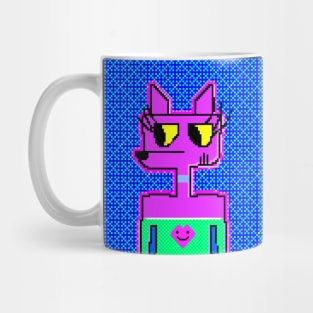 Pixel Pink Dog Mug